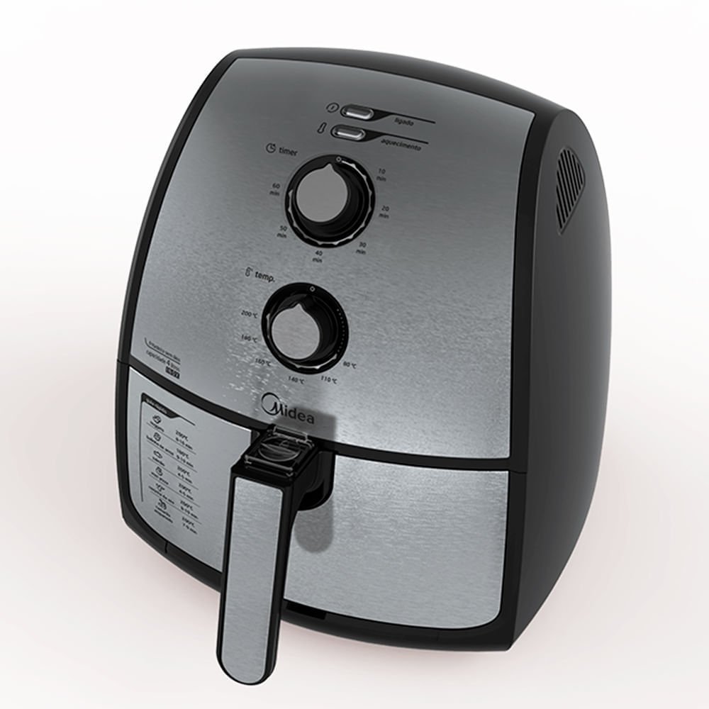 Fritadeira Airfryer 4l Cor Inox Midea Fxa42 - 220v - 8