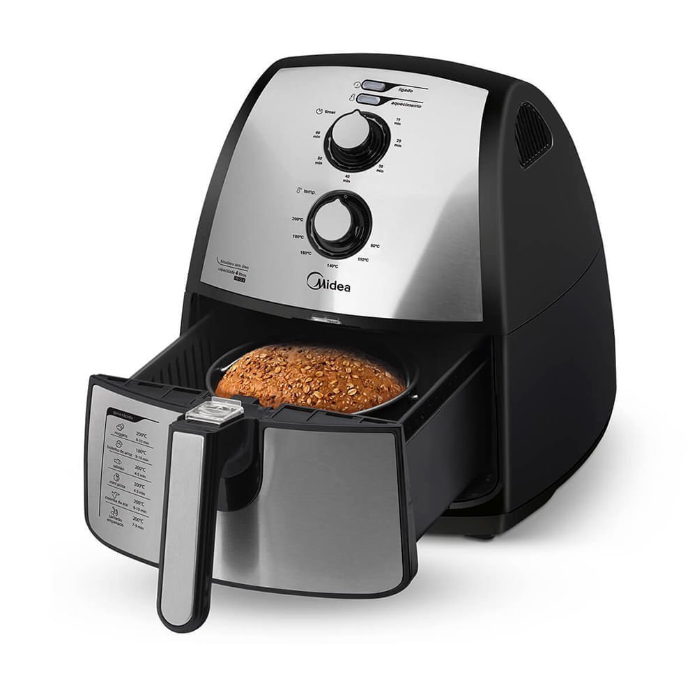 Fritadeira Airfryer 4l Cor Inox Midea Fxa42 - 220v - 5