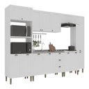 Ver imagem 2 de Armário Cozinha Americana Modulada Completa 305cm com Balcão Multimóveis CR20496 Branco