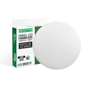 Painel de Led Taschibra Frameless Redondo Sobrepor 48w Bivolt
