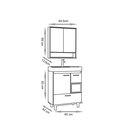 Ver imagem 7 de Conjunto Mariana C/pés 60cm Lavatório Patinada - Fabribam