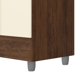 Guarda Roupa Solteiro 4 Portas para Quarto Hospedes:imbuia Champanhe - 5