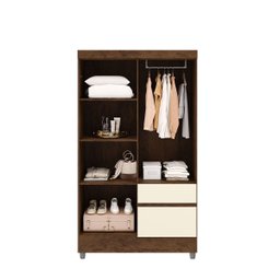 Guarda Roupa Solteiro 4 Portas para Quarto Hospedes:imbuia Champanhe - 6