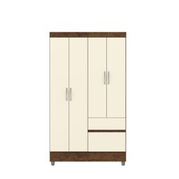 Guarda Roupa Solteiro 4 Portas para Quarto Hospedes:imbuia Champanhe - 3