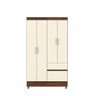 Guarda Roupa Solteiro 4 Portas para Quarto Hospedes:imbuia Champanhe - 3