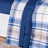 Kit Edredom Casal Padrão 3 Peças Xadrez Azul - 3
