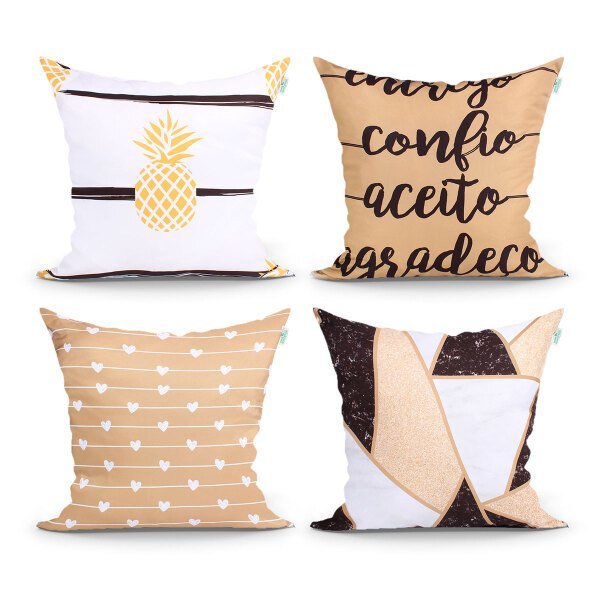 ABAKUHAUS Scacchi Federe Cuscini Stampata, Percalle con