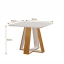 Ver imagem 3 de Conjunto Sala de Jantar Mesa Grécia 4 Cadeiras Atena Marrom/Castanho Cinamomo/Pena Caramelo/Off White
