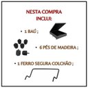 Ver mais imagens de Cama Box Baú Casal Blindado com Pistão a Gás:corino Marrom/casal