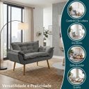 Ver imagem 3 de Namoradeira Decorativa Confortável Para Sala Recepção Consultório Manicure Alice Suede