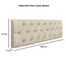 Cabeceira Cama Box Queen 1.60 Painel Capitonê Intense Pávia Areia - LH Móveis - 7