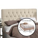 Ver imagem 6 de Cabeceira Cama Box Queen 1.60 Painel Capitonê Intense Pávia Areia - LH Móveis