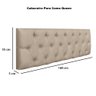 Cabeceira Cama Box Queen 1.60 Painel Capitonê Intense Pávia Cappuccino - LH Móveis - 7