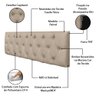 Cabeceira Cama Box Queen 1.60 Painel Capitonê Intense Pávia Cappuccino - LH Móveis - 8