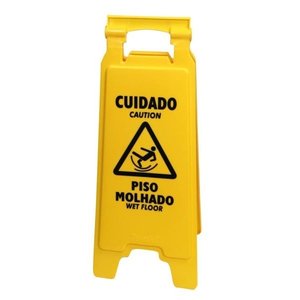 Placa de Sinalização Amarela Piso Molhado Dgmaster