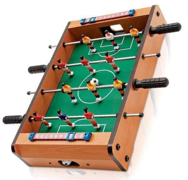 Mesa De Pebolim Totó C/ 02 Bolas - Jogo De Futebol De Mesa