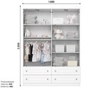 Ver imagem 3 de Guarda Roupa Americano 04 Portas Branco Hp - Henn