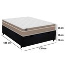 Ver imagem 4 de Cama Box Baú Casal Suede + Colchão Lis Molas Ensacadas Plumatex 138cm – Suporta até 120 Kg por Pesso