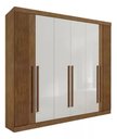 Ver imagem 1 de Guarda Roupa Casal da Vincci Ripado 6 Pts Ypê Off White Ddoro