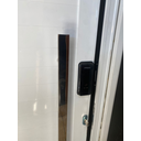 Ver imagem 3 de Porta Pivotante Alumínio Branco 210(A) x 120 (L)  Com Fechadura Eletrônica Pado