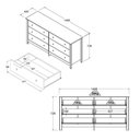 Ver imagem 2 de Quarto de Bebê Completo Berço Bbi-56 e Cômoda Dm-221 6 Gavetas MDF Branco Ditália Móveis