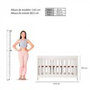 Ver imagem 6 de Quarto de Bebê Completo Berço Bbi-56 e Cômoda Dm-221 6 Gavetas MDF Branco Ditália Móveis