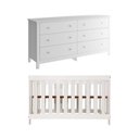 Ver imagem 4 de Quarto de Bebê Completo Berço Bbi-56 e Cômoda Dm-221 6 Gavetas MDF Branco Ditália Móveis