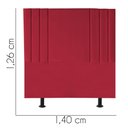 Ver imagem 3 de Cabeceira Estofada Grécia 140CM Casal Courino Vermelho - D A DECOR