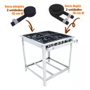 Ver imagem 3 de Fogão Industrial Extra Inox a Gás Baixa Pressão 4 Bocas 2 Duplas 30x30 Espera Ei4d2e - Venâncio