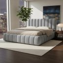 Ver imagem 5 de Cama Box King Size Florença com Cabeceira Estofada Linho Premium