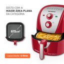 Ver imagem 2 de Fritadeira Elétrica Air Fryer sem Óleo 6l Mondial Afn-60-ri 1900w Vermelho/inox 127v