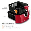Ver imagem 4 de Fritadeira Elétrica Air Fryer sem Óleo 6l Mondial Afn-60-ri 1900w Vermelho/inox 127v