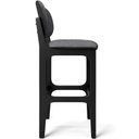 Ver imagem 7 de Kit 5 Banquetas Alta Bar Cozinha Sala Jantar Fixa Betta L02 Preto Linho Cinza Escuro - Lyam Decor
