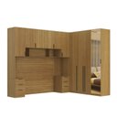 Ver imagem 2 de Quarto Modulado Casal 6 Peças Altezza Freijó