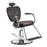 Cadeira de Cabeleireiro Hidráulica e Reclinável Dompel Top Barber Marrom - 2