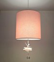 Ver imagem 1 de Lustre Pendente Bailarina 25x25 - Cor: Rosa