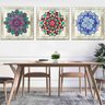 Kit 3 Quadros Decorativos Mandala Colorida Para Sala - 2