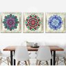 Kit 3 Quadros Decorativos Mandala Colorida Para Sala - 5