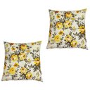 Ver imagem 1 de Almofadas Cheias para Sofá Impermeável Floral Amarela Kit 2 45CMX45CM