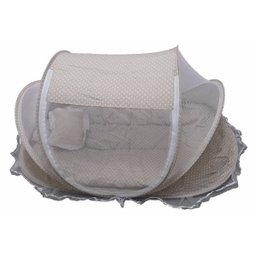 Berço Mosquiteiro Portátil Tenda Mosqueteiro Bebê Creme - 1