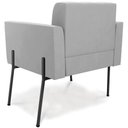 Ver imagem 3 de Poltrona para Sala Pé Metal Preto Kit 2 Ana Suede Cinza - Ibiza