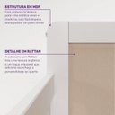 Ver imagem 7 de Conjunto com Cama Solteiro Giulia Rattan e Guarda Roupa Curió Casatema MadeiraOriginals Branco/Marrom