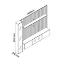 Ver imagem 3 de Estante Ripado para TV até 84 Polegadas com LED 100% MDF 228,8CMX217CM 5 Portas Ripada Nobre Clean Luminare