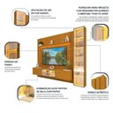 Ver imagem 7 de Estante Ripado para TV até 84 Polegadas com LED 100% MDF 228,8CMX217CM 5 Portas Ripada Nobre Clean Luminare