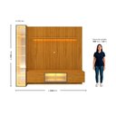 Ver imagem 6 de Estante Ripado para TV até 84 Polegadas com LED 100% MDF 228,8CMX217CM 5 Portas Ripada Nobre Clean Luminare