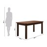 Mesa de Jantar Safira 160x88 com 6 Cadeiras Diamante Estofado Marrom:castanho - 2