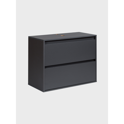 Gabinete para Banheiro 80cm Mdf Grafite Dubai - On Móveis - 2