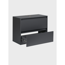 Gabinete para Banheiro 80cm Mdf Grafite Dubai - On Móveis - 4