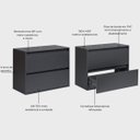 Ver imagem 4 de Gabinete para Banheiro 80cm MDF Grafite Dubai - On Móveis