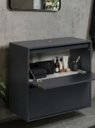 Ver imagem 2 de Gabinete para Banheiro 80cm MDF Grafite Dubai - On Móveis